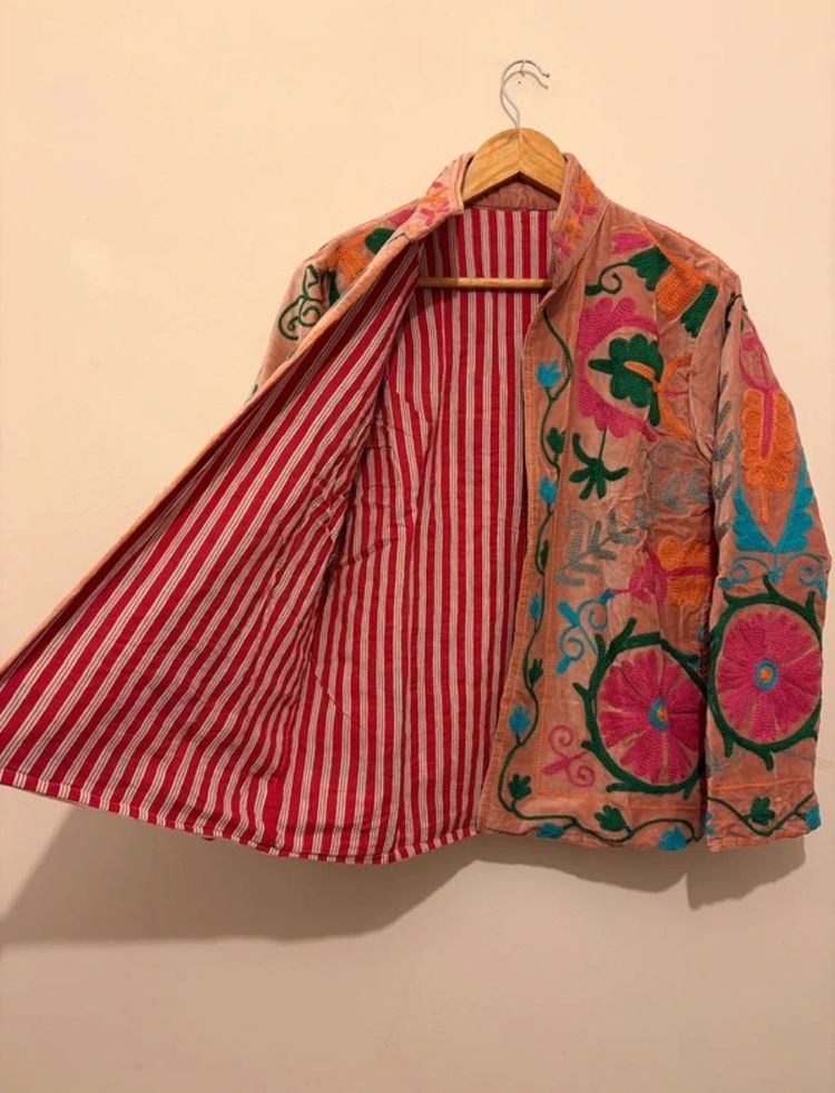 Pink Velvet Suzani Jacket image 2